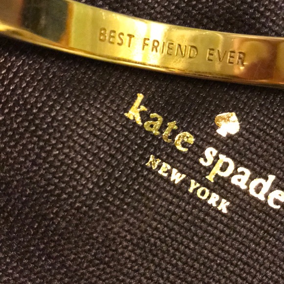 Kate Spade “Best Friend Ever” Gold Bangle Bracelet - Picture 3 of 4